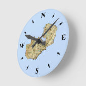 Zambia Map Clock Ronde Klok (Hoek)