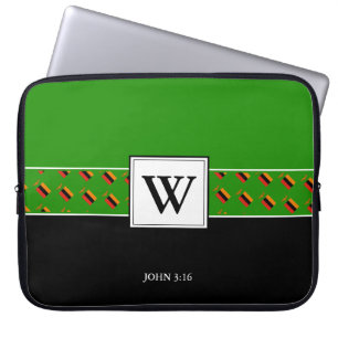 ZAMBIA Monogram Christelijke bijbellaptop Laptop Sleeve