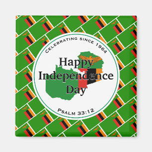 ZAMBIA ONAFHANKELIJKHEID Zambian Flag Scripting Magneet