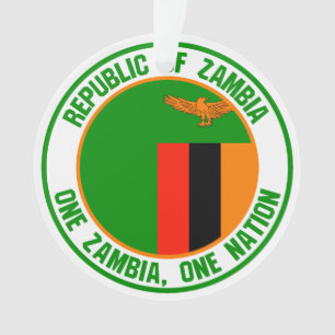 Zambia Round Emblem Ornament