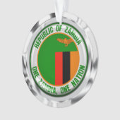 Zambia Round Emblem Ornament (voorkant)