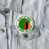 Zambia Round Emblem Ronde Button 7,6 Cm (In situ)