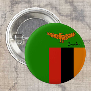 Zambia-toets, patriottische Zambiaanse vlag-mode Ronde Button 3,2 Cm