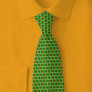 Zambia Vlag Baksteenpatroon Stropdas