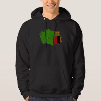 Zambia Vlag Grunge Land Vlag Zambia Hoodie