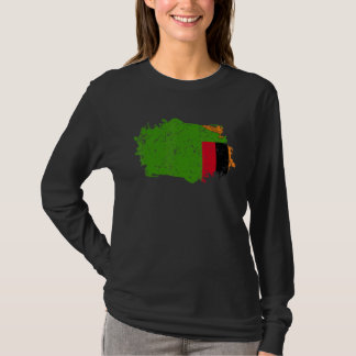 Zambia Vlag Grunge Land Vlag Zambia T-shirt