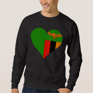Zambia Vlag Hart Zambia Liefde Zambia Trui