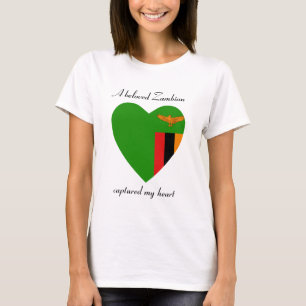 Zambia Vlag Hartendief T-Shirt