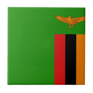 Zambia Vlag Keramische Tegel Tegeltje