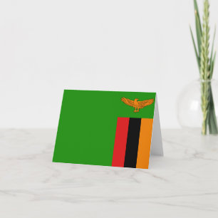 Zambia Vlag Notitiekaart