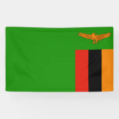 Zambia vlag spandoek (Horizontaal)