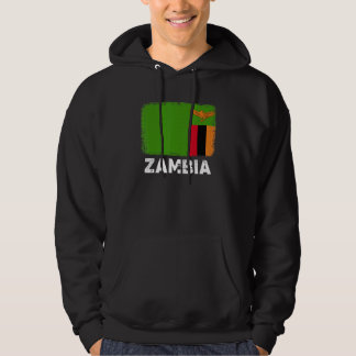 Zambia Vlag   Steun Zambiaanse Mensen Vrouwen Mann Hoodie