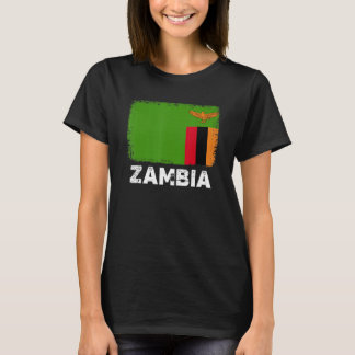 Zambia Vlag steunt Zambian People Women Mannen T-shirt