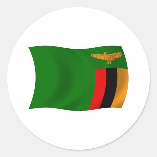 Zambia Vlag Sticker (Voorkant)