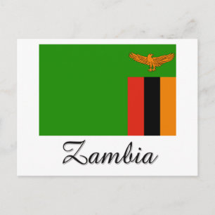 Zambia-vlagontwerp Briefkaart