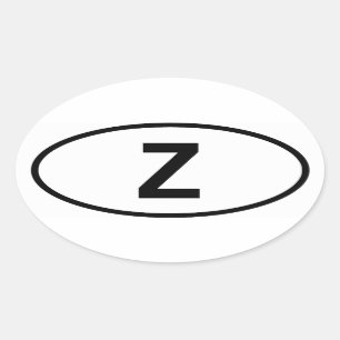 Zambia "Z" Ovale Sticker