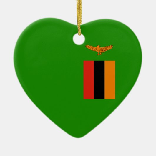 Zambia - Zambiaanse vlag Keramisch Ornament (Voorkant)