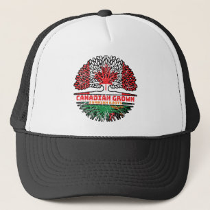 Zambia Zambian Canadees Canada Tree Roots Flag Trucker Pet