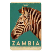 Zambia-Zebra Magneet (Verticaal)