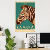  Zambia-Zebra Poster (Thuiskantoor)