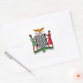 Zambiaans wapen, Zambia Vierkante Sticker (Envelop)