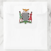 Zambiaans wapen, Zambia Vierkante Sticker (Tas)