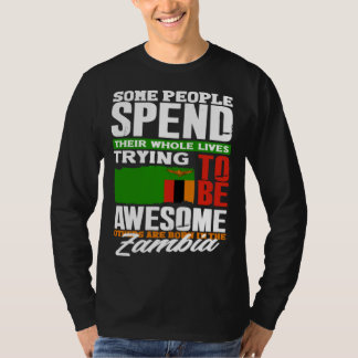 Zambiaans Zambia Zambiaanse Vlag Citaat T-shirt