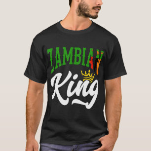 Zambian King Zambie Zambian Zambie Drapeau T-shirt
