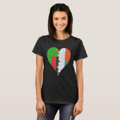 Zambian Malagasy Flag Heart T-shirt (Voorkant volledig)