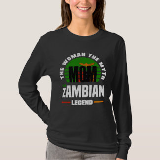 Zambian Zambia Zambian Flag Mothers Day T-shirt