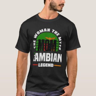 Zambian Zambia Zambian Flag Mothers Day T-shirt