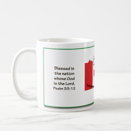 ZAMBIE Canada Écriture chrétienne Mug (Gauche)