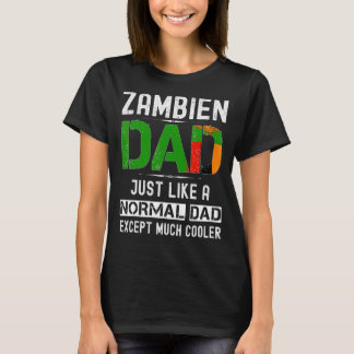 Zambien Dad Fathers Day Zambia Mannen Verjaardag T-shirt