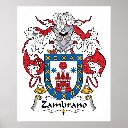 Zambrano Family Crest Poster (Voorkant)