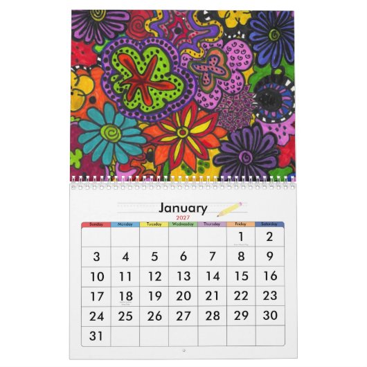 Zan Hanhof Original Artwork Calender. Kalender (Jan 2027)