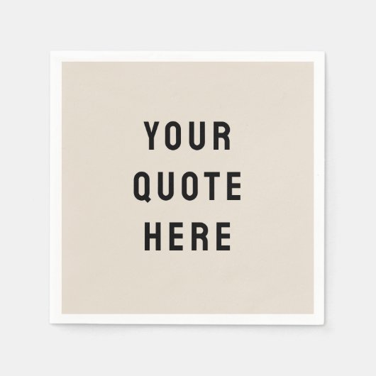 Zand Aangepaste offerte Gepersonaliseerde uw offer Servet (Voorkant)