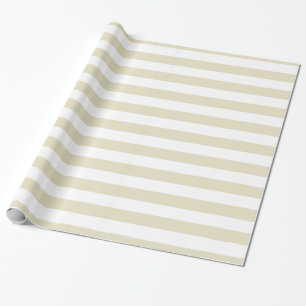 Zand Beige White XL Stripes Cadeaupapier