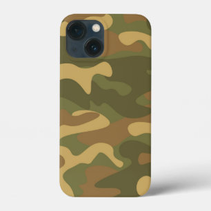 Zand Bruin Groen Camo iPhone 13 Mini Hoesje