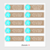 Zand Dollar Aqua Individueel Adres Mailing Labels (Vel)