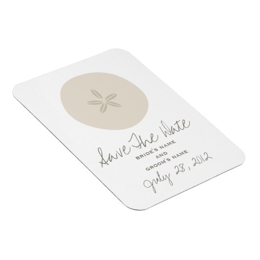 Zand Dollar Bruiloft Save The Date Magnet Magneet (Rechterzijde)