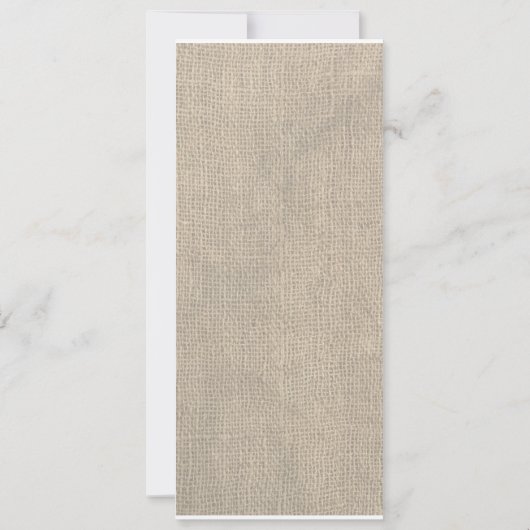 Zand Dollar & Burlap Beach Uitnodiging voor bruilo (Achterkant)