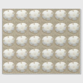 Zand dollar goud glitter look strand zand zomer cadeaupapier (Vlak)