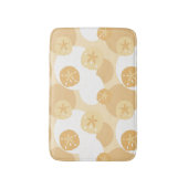 Zand Dollar Kust Print Beige Wit Patroon Badmat (Voorkant Verticaal)