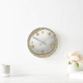 Zand dollar op strand met goudzand ronde klok (Huis)