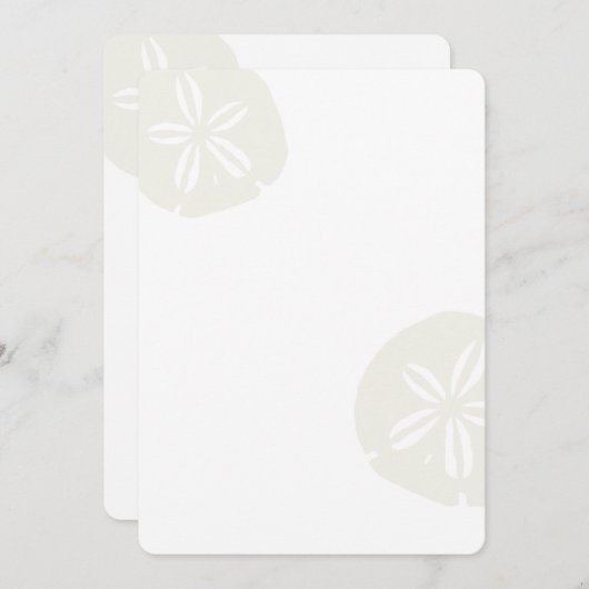 Zand Dollars Blank Strand Wedding Fan Programma Pa (Voorkant / Achterkant)