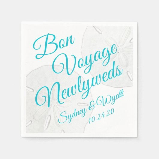 Zand Dollars Custom Bruiloft Ontbijt Servetten (Voorkant)