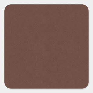 ZAND EN BEACH SOLID MEDIUM DARK KOFFIE CHOCOLAAT VIERKANTE STICKER