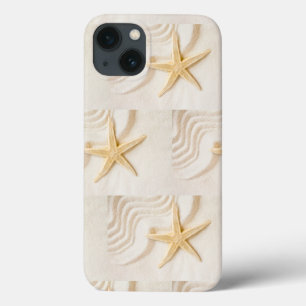 Zand en natuurlijke neutrale kleur van Starfish iPhone 13 Hoesje