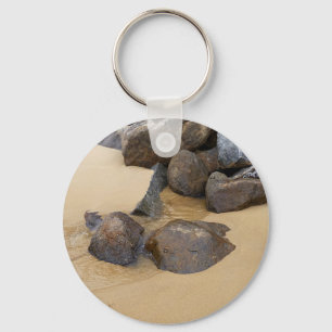 Zand en stenen sleutelhanger