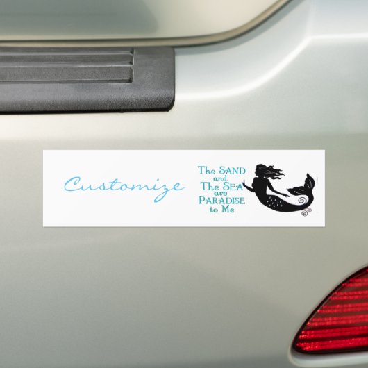 Zand en Zee Beach Mermaid Thunder_Cove Bumpersticker (Op auto)